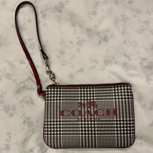 Coach Peyton Glen Plaid Wristlet Small